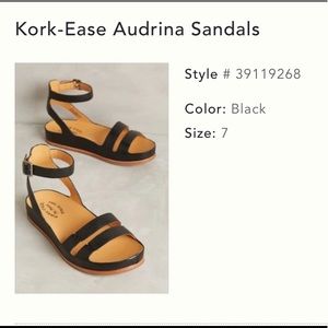 Anthropologie-Kork-Ease Audrina Sandal Size 7